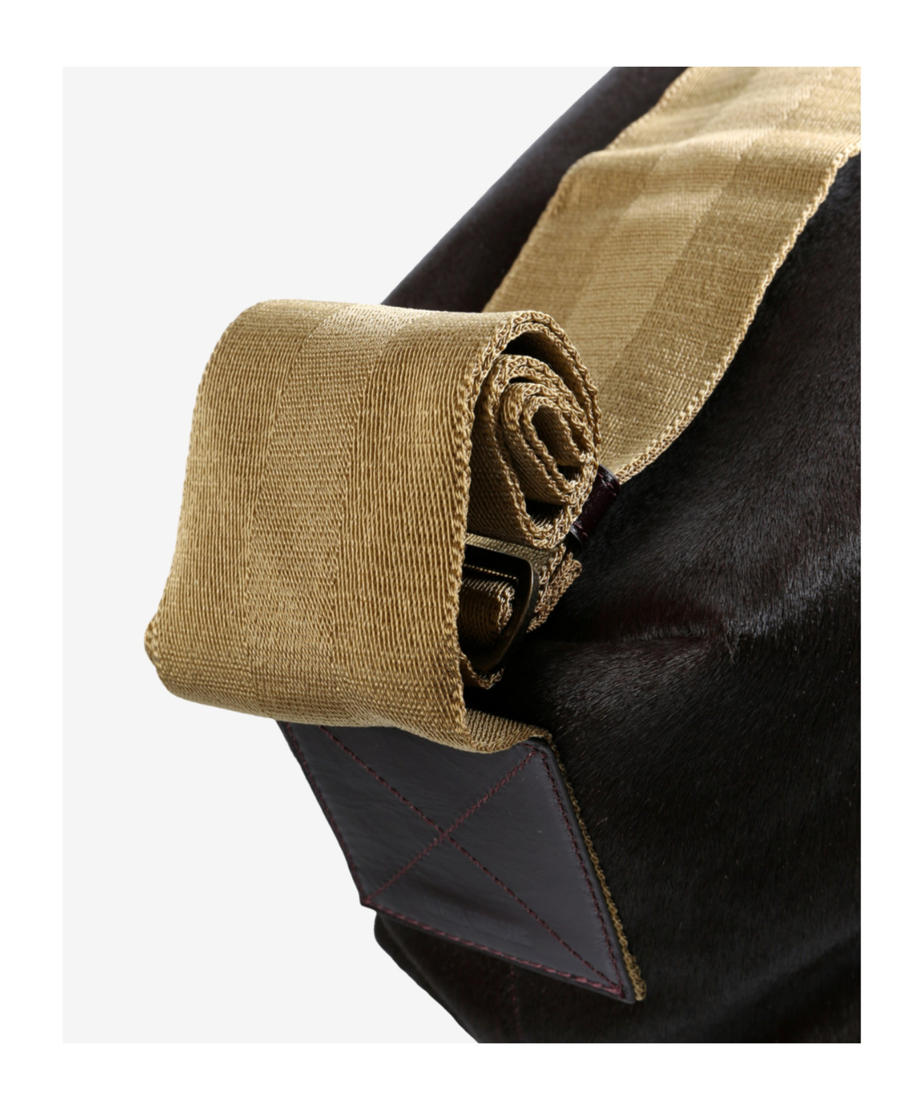 Uma Wang Small Shoulder Bag With Wide Straps In Brown