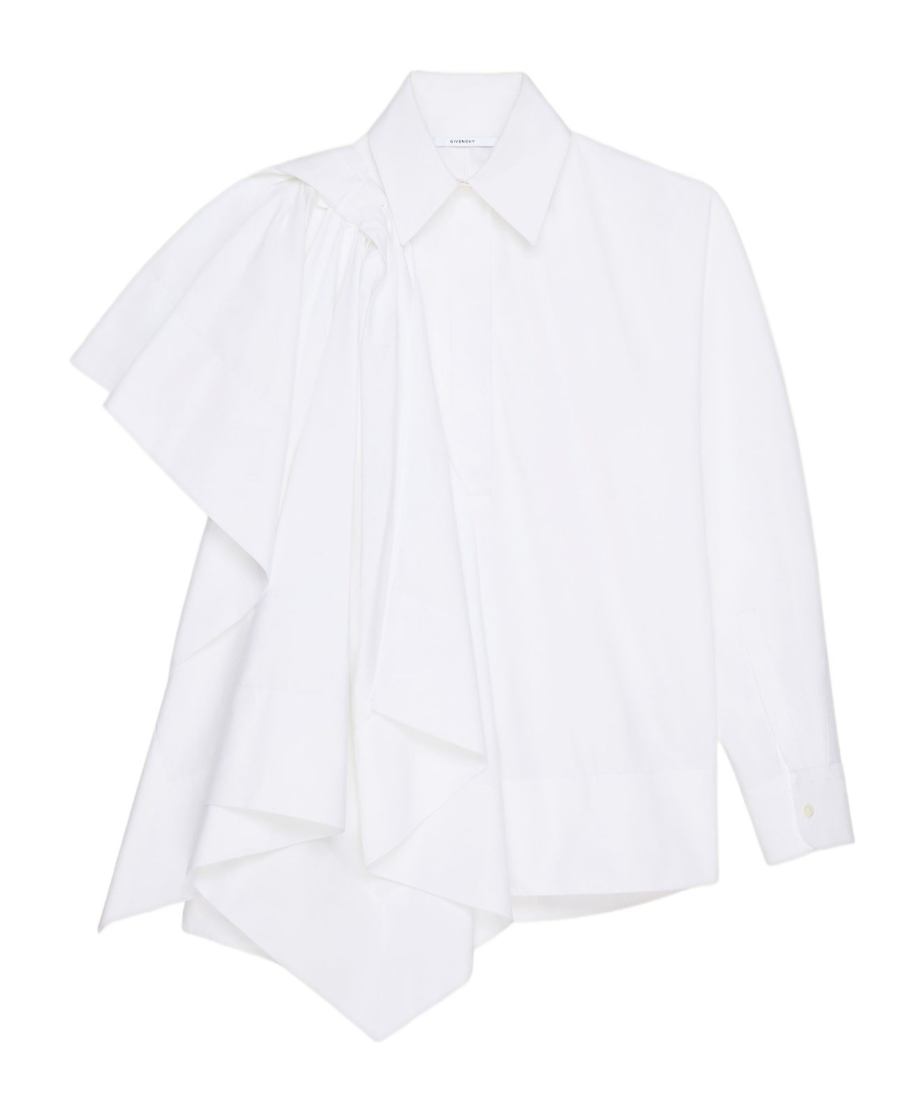 Givenchy Shirt In Cotton Poplin With Bow Detail In White
