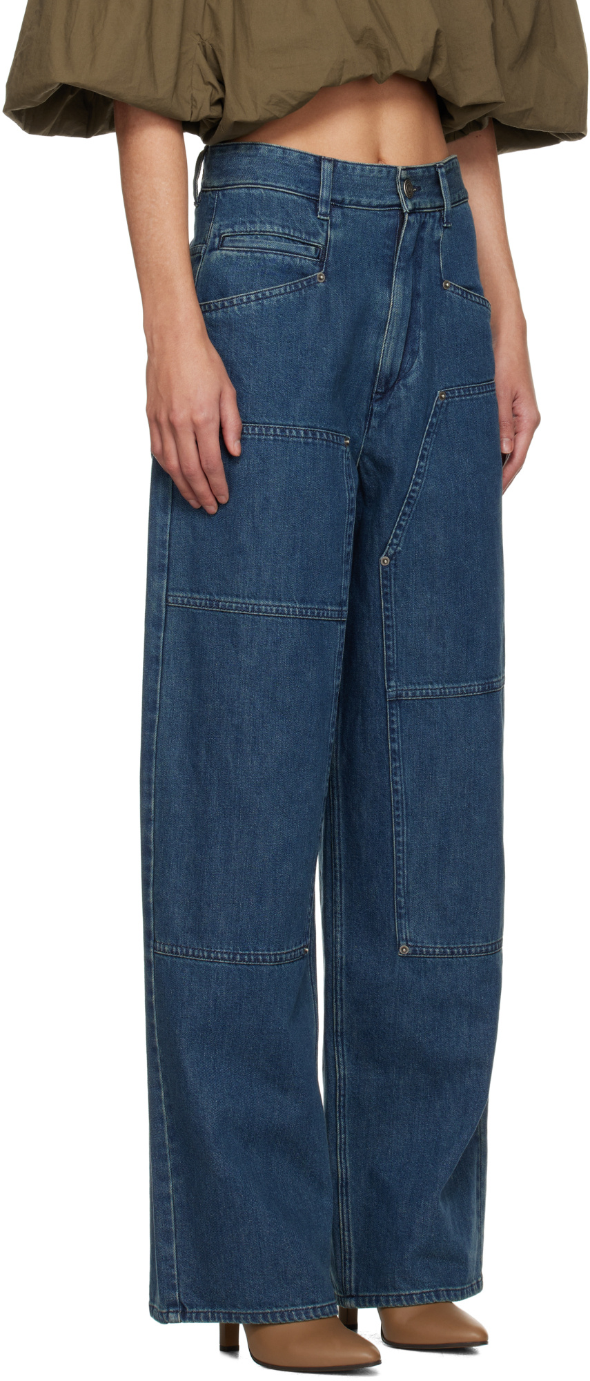 Isabel Marant Étoile Non-stretch Denim Jeans. Fading Throughout. In Blue