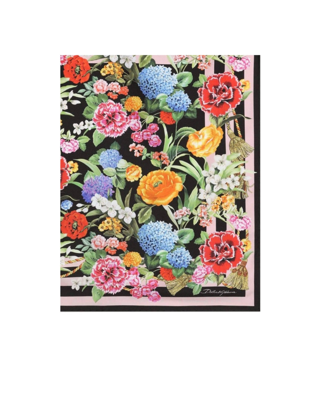 Dolce & Gabbana Square Floral Print Lightweight Scarf 50x50 In Multi