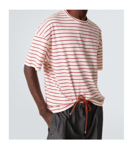 Plan C Striped T-shirt In White