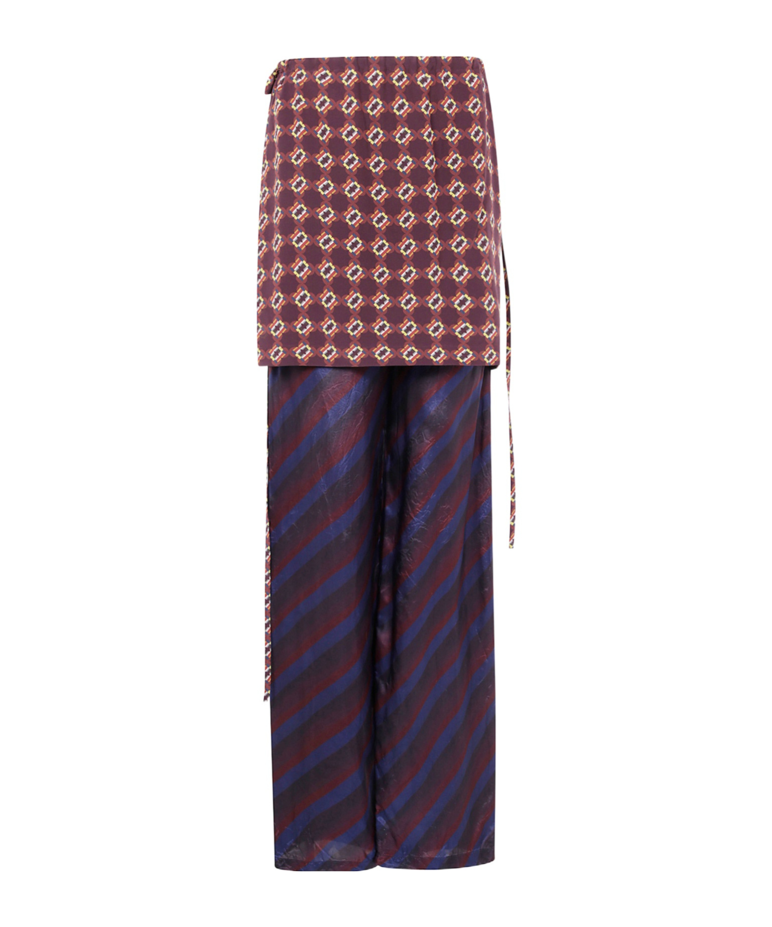 Dries Van Noten Patchwork Casual Pants In Multi