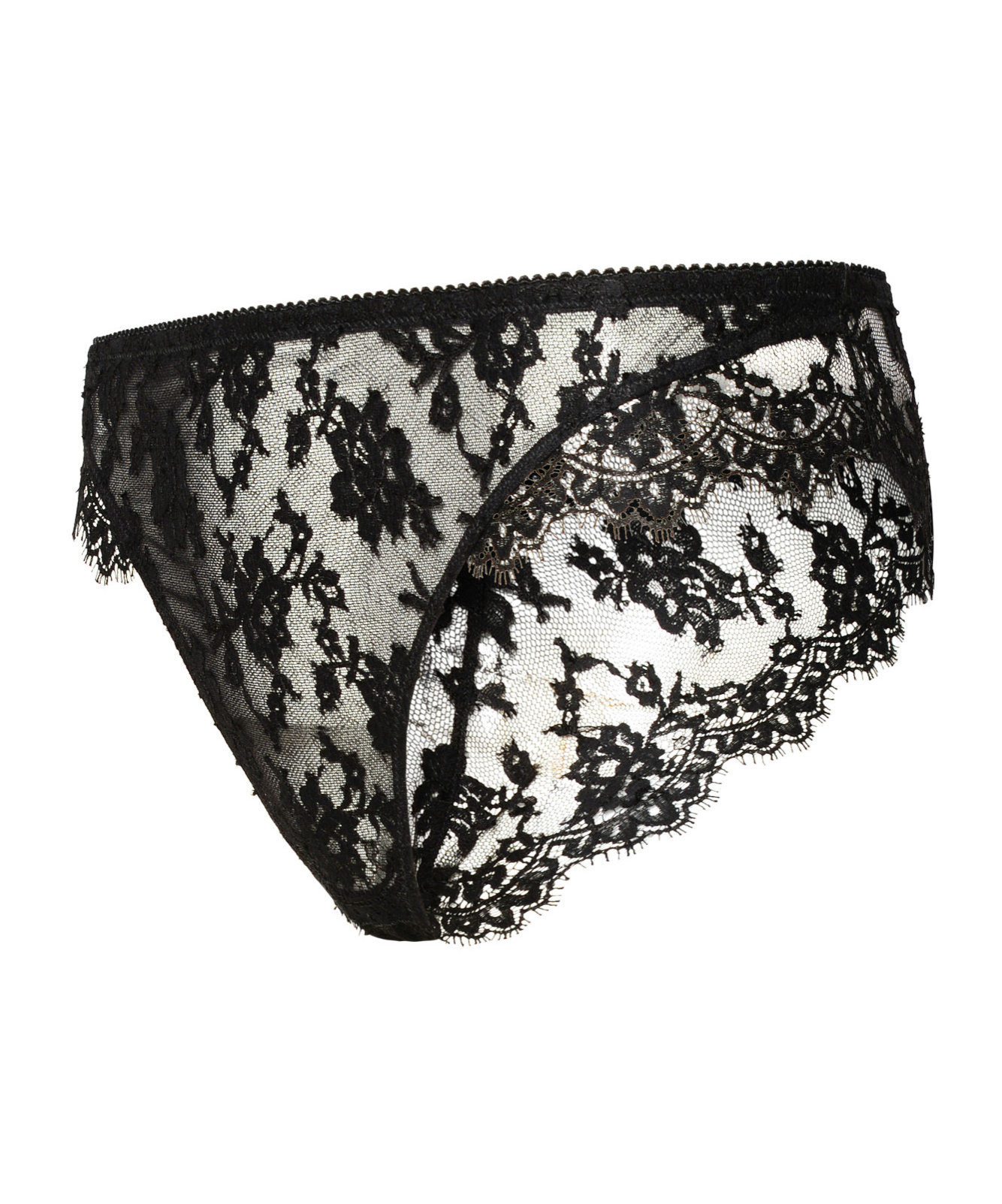 Shop Dolce & Gabbana Dolce Gabbana High Waist Lace Briefs In Black