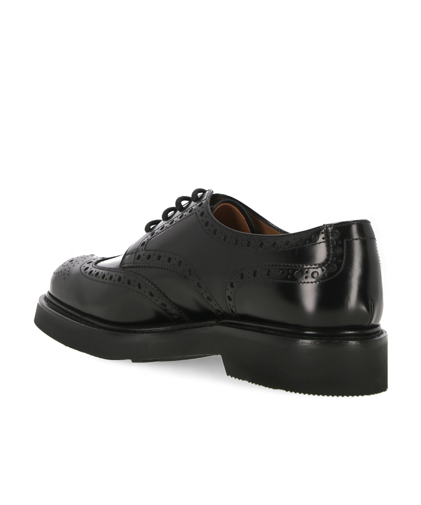 Church's Brogues With Almond Toe And Decorative Stitching In Black