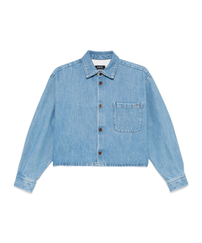 Apc Blue Samantha Denim Overshirt In Blue