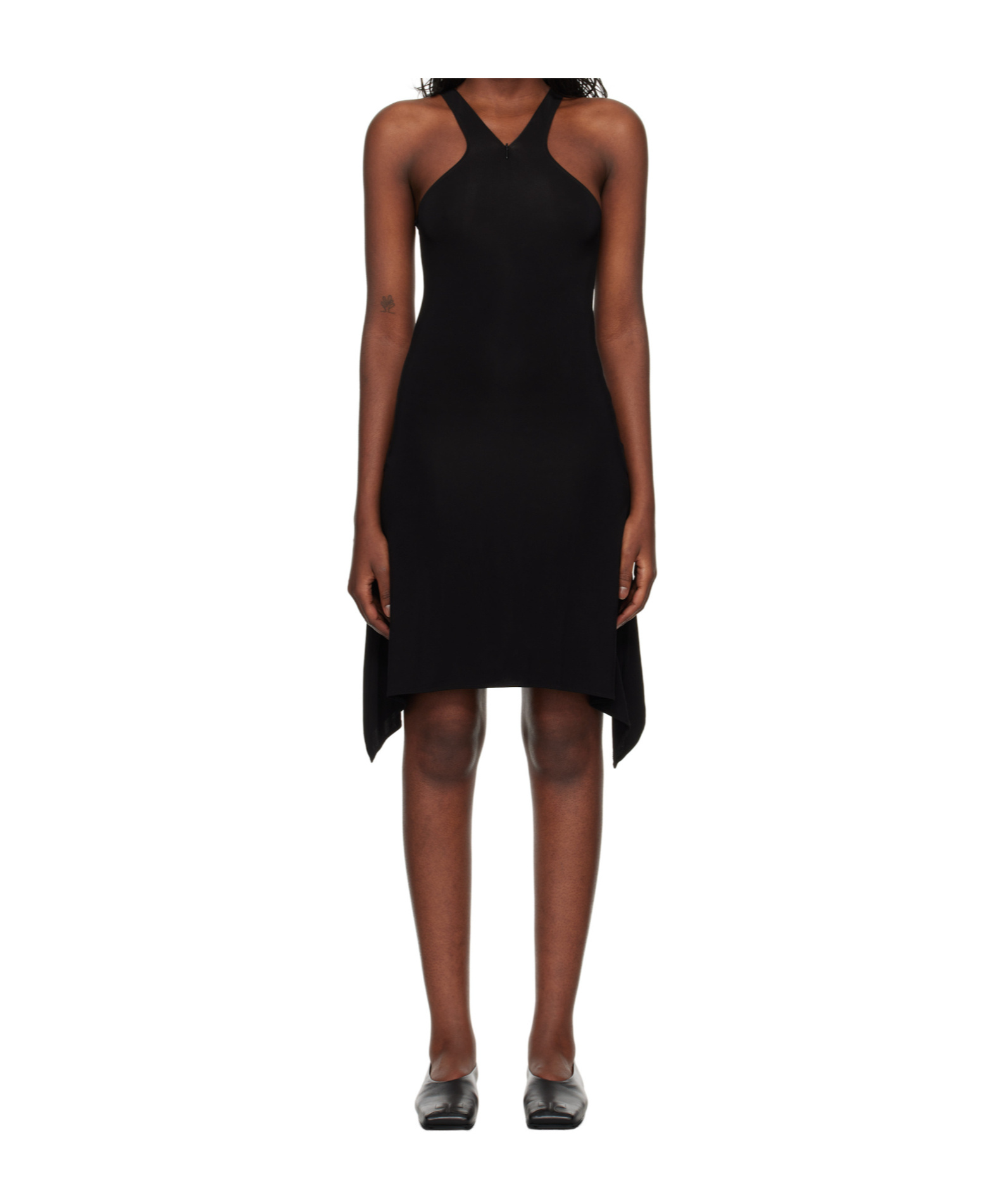 COURRÈGES COURRÈGES CRISS-CROSS JERSEY SLEEVELESS MINI DRESS