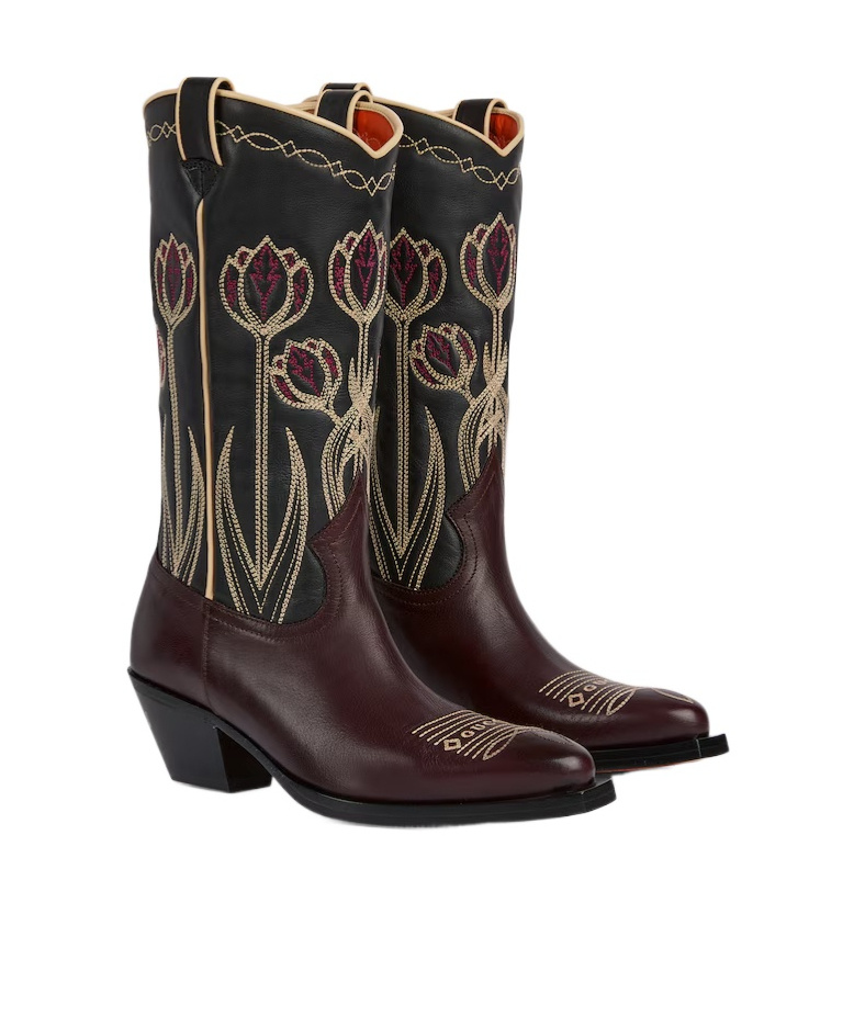 Gucci Women's Boot With Embroidery In Black