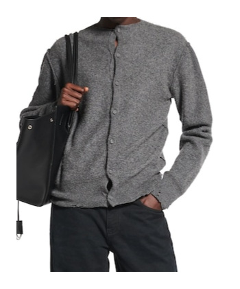 Balenciaga Women's Inside-out Cardigan In Grey In Grey