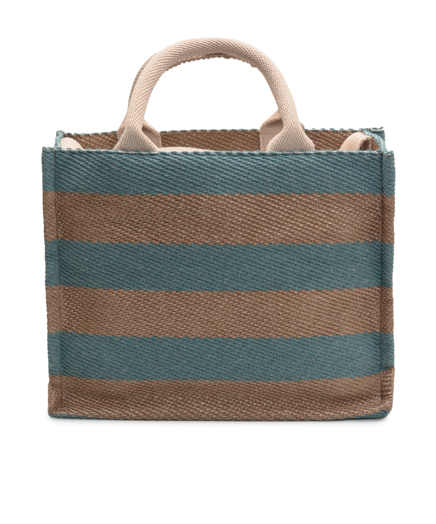 Marni Logo Printed Striped Tote Bag In Multi