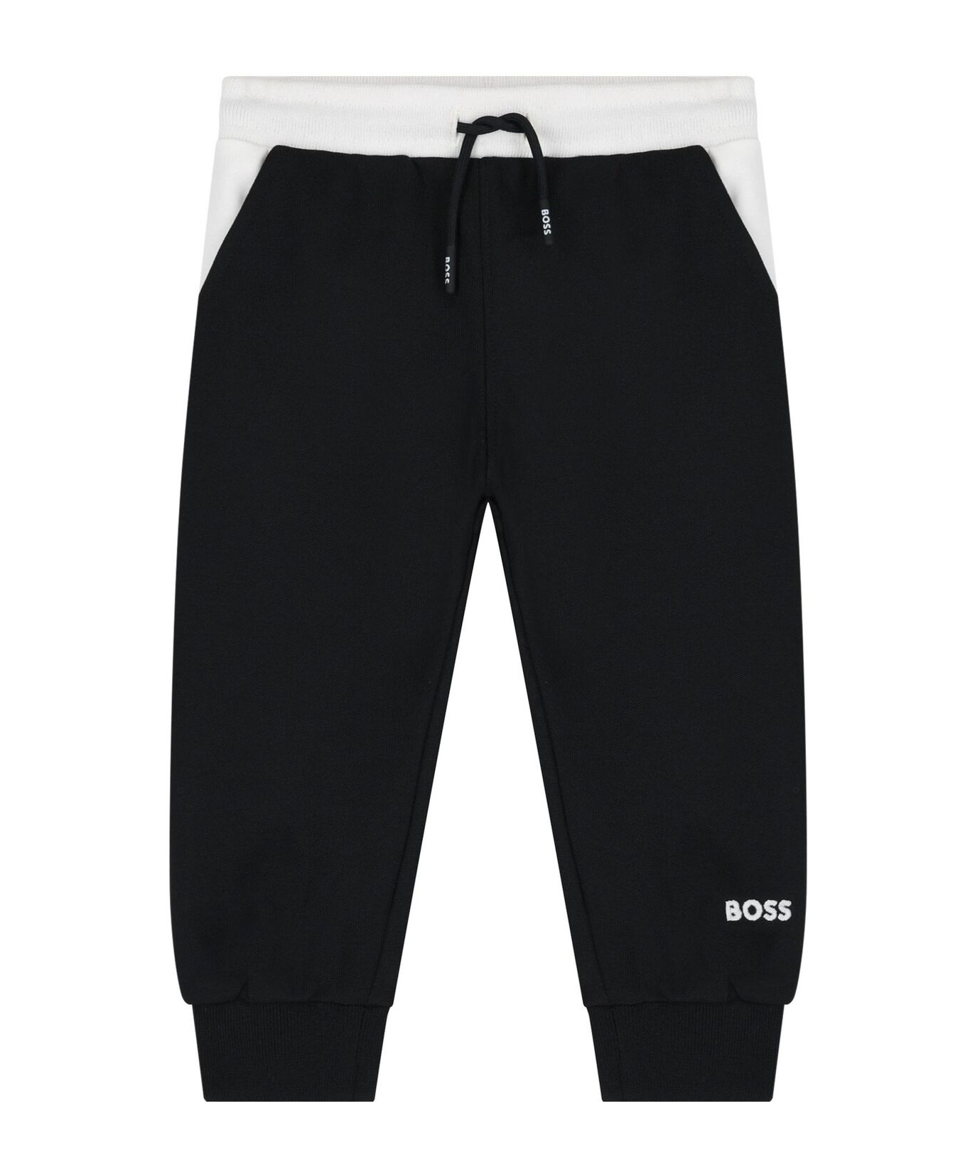 Hugo Boss Logo-print Cotton-blend Tracksuit In Black
