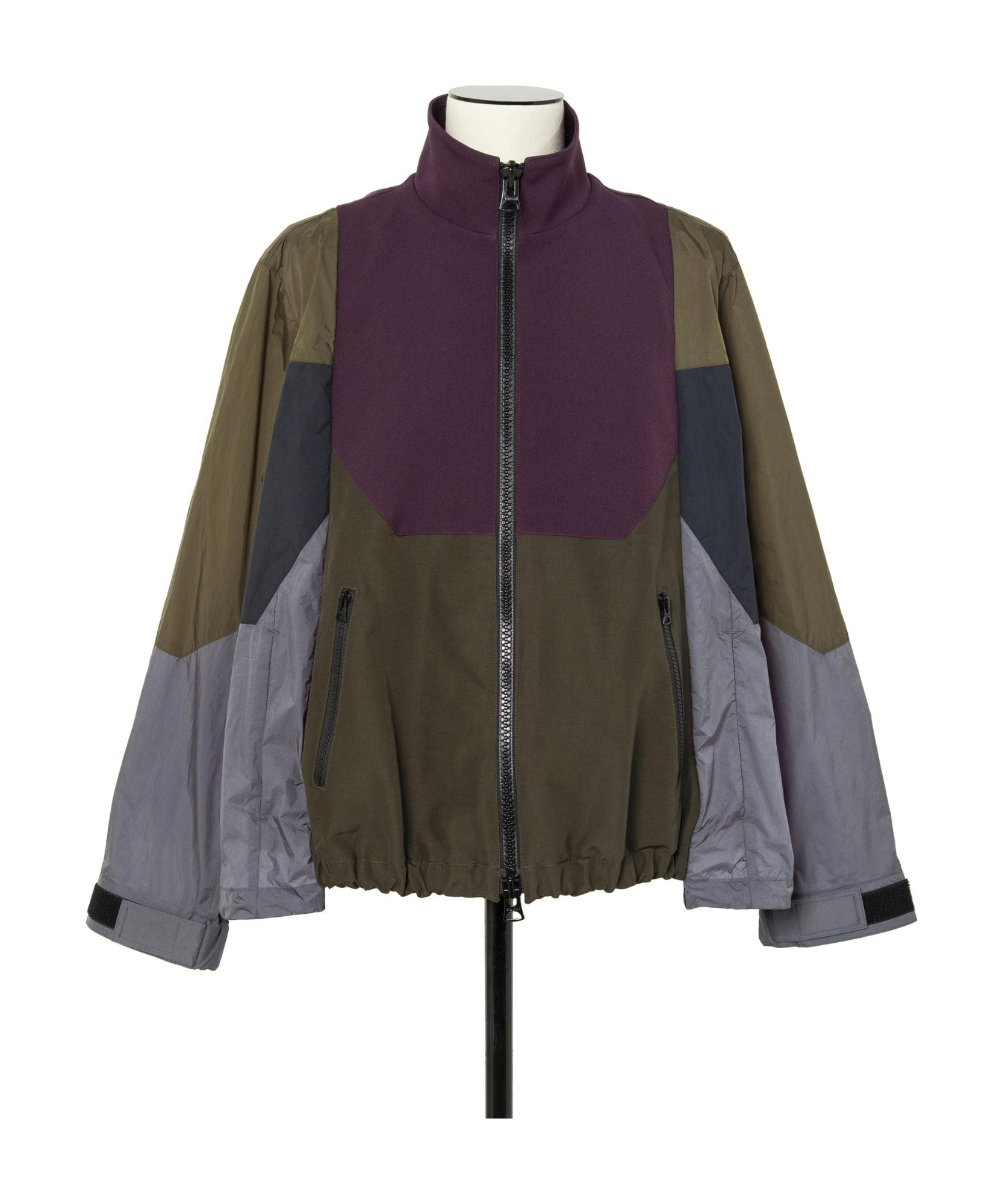 Sacai Patchwork Lightweight Jacket In Black