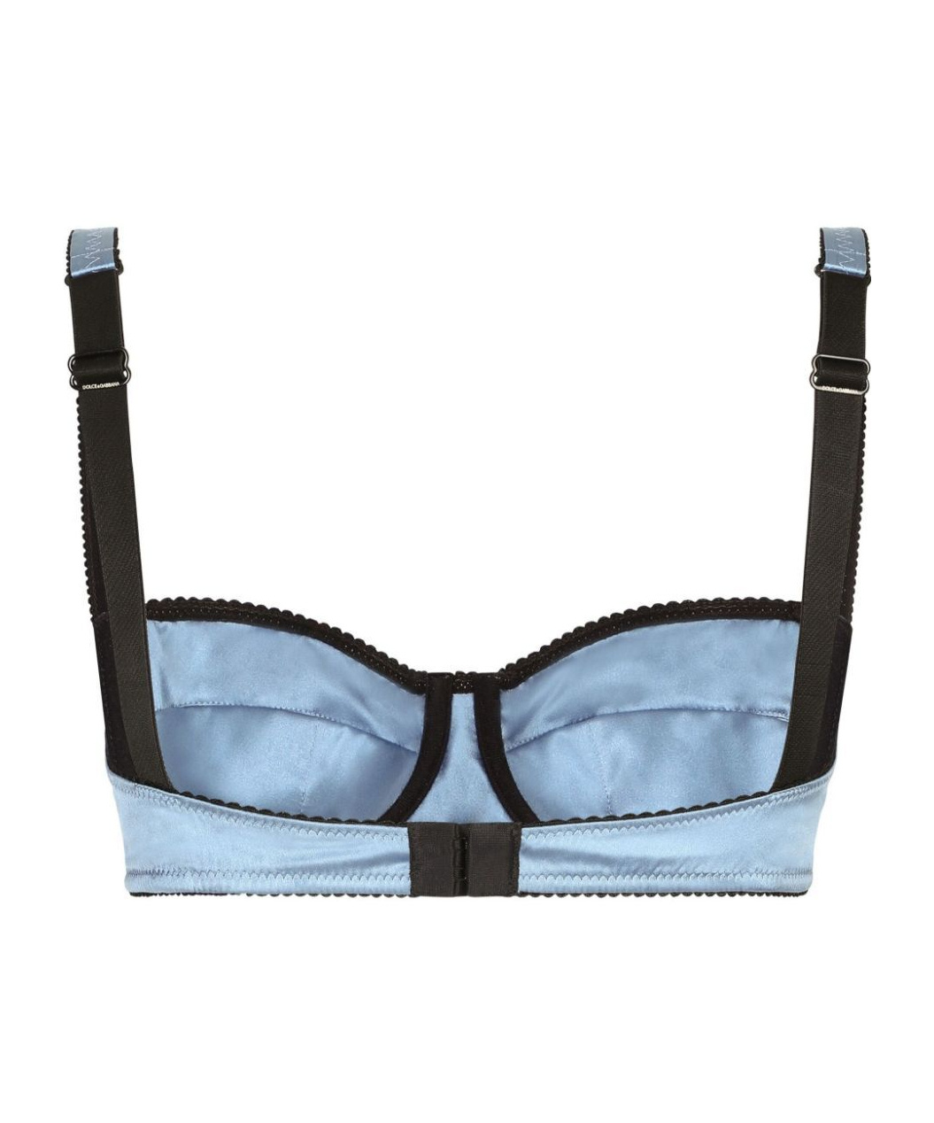 Dolce & Gabbana Satin Trim Balconette Bra In Blue