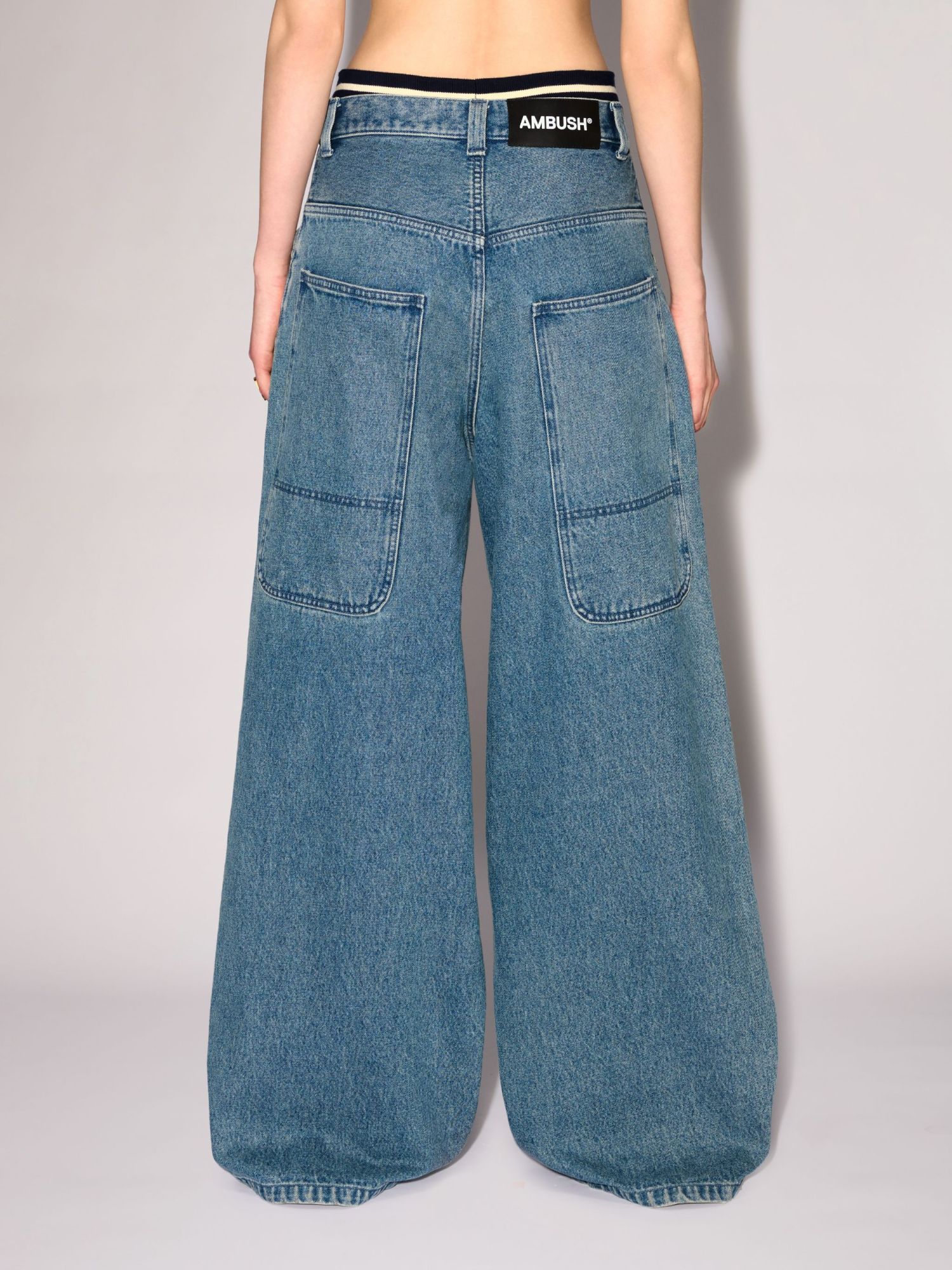 Ambush Wide-leg Jeans In Blue