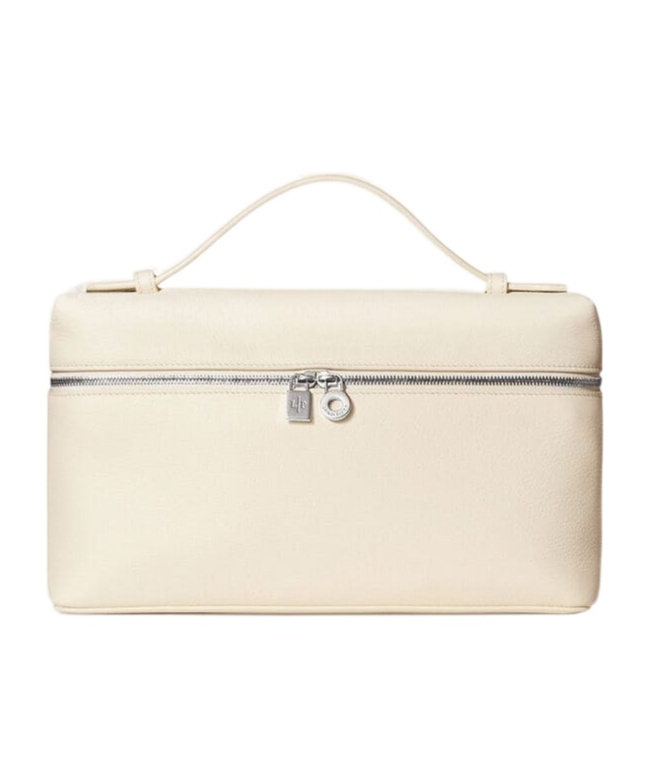 Loro Piana Extra Pocket L27 Handbag In Whispered White/ancient Silver