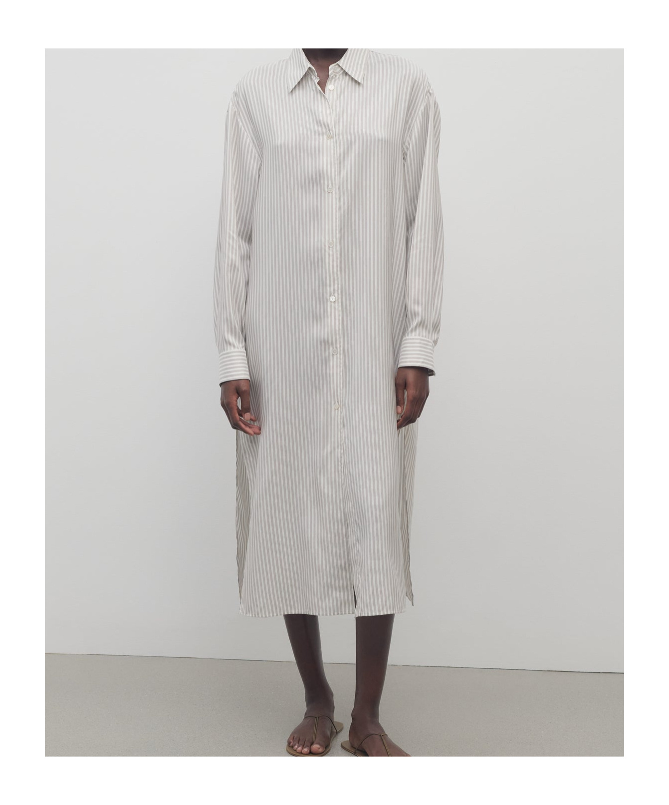 The Row Chihiro Dress In Silk In White