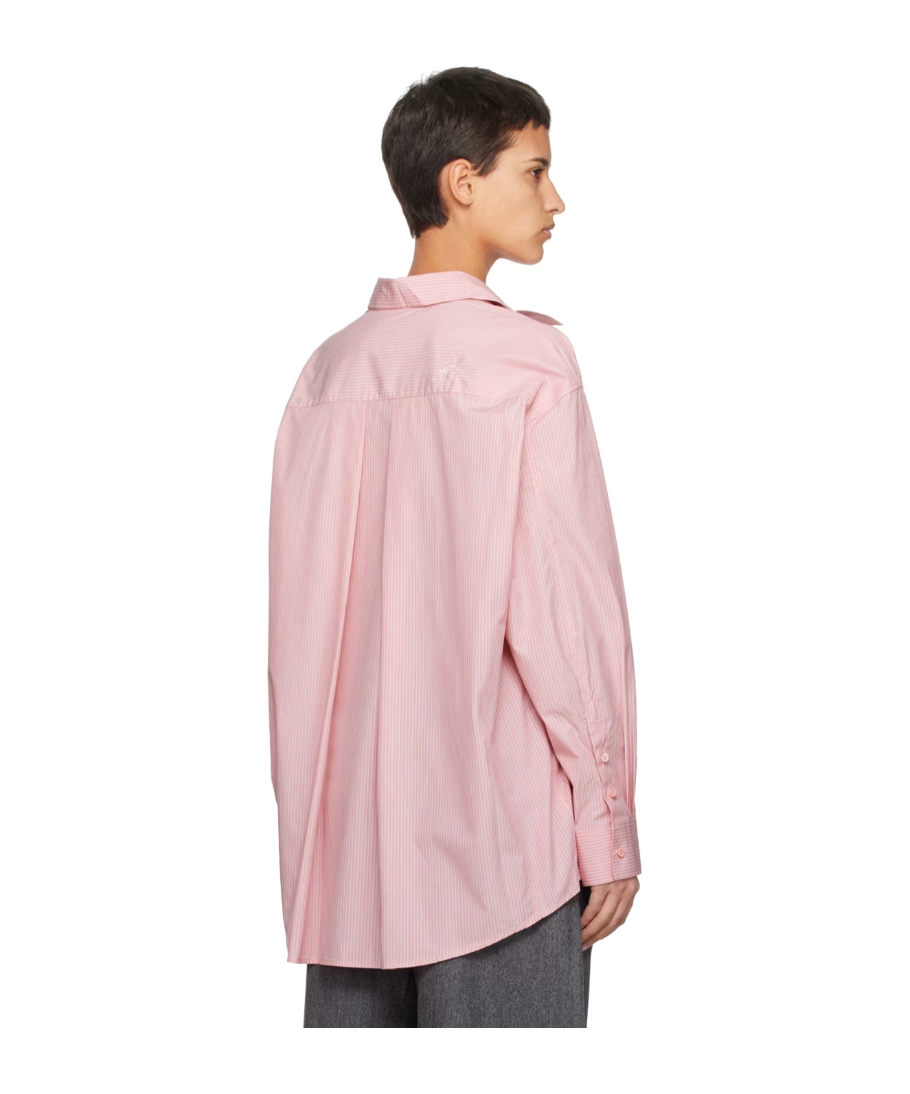 Ader Error Artu Long-sleeved Shirt In Pink