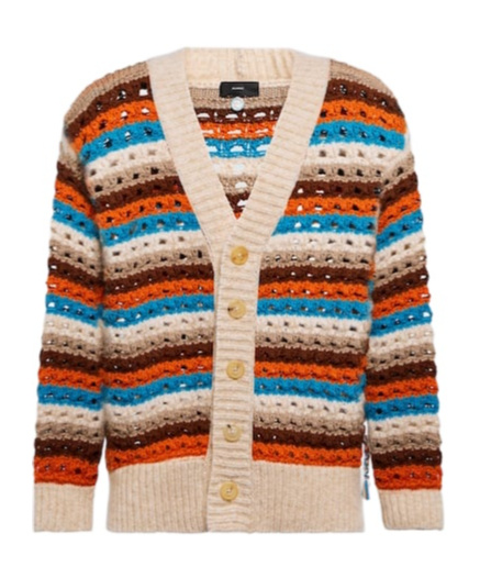 Alanui Dancing Light Crocheted Wool-blend Cardigan In Multi