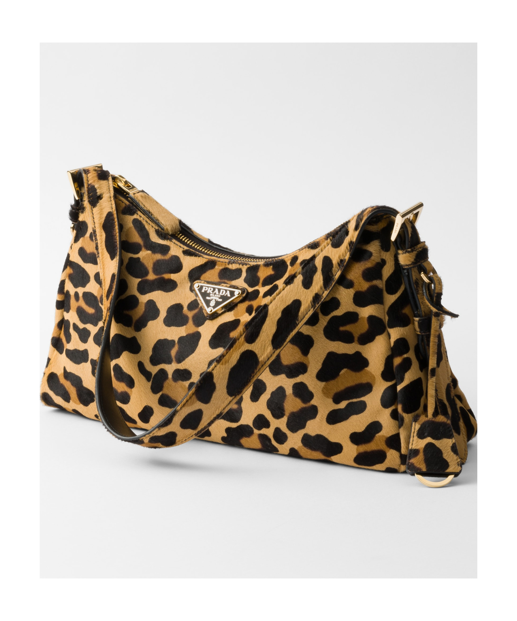 Prada Aimèe Medium Printed Leather Shoulder Bag In Honey