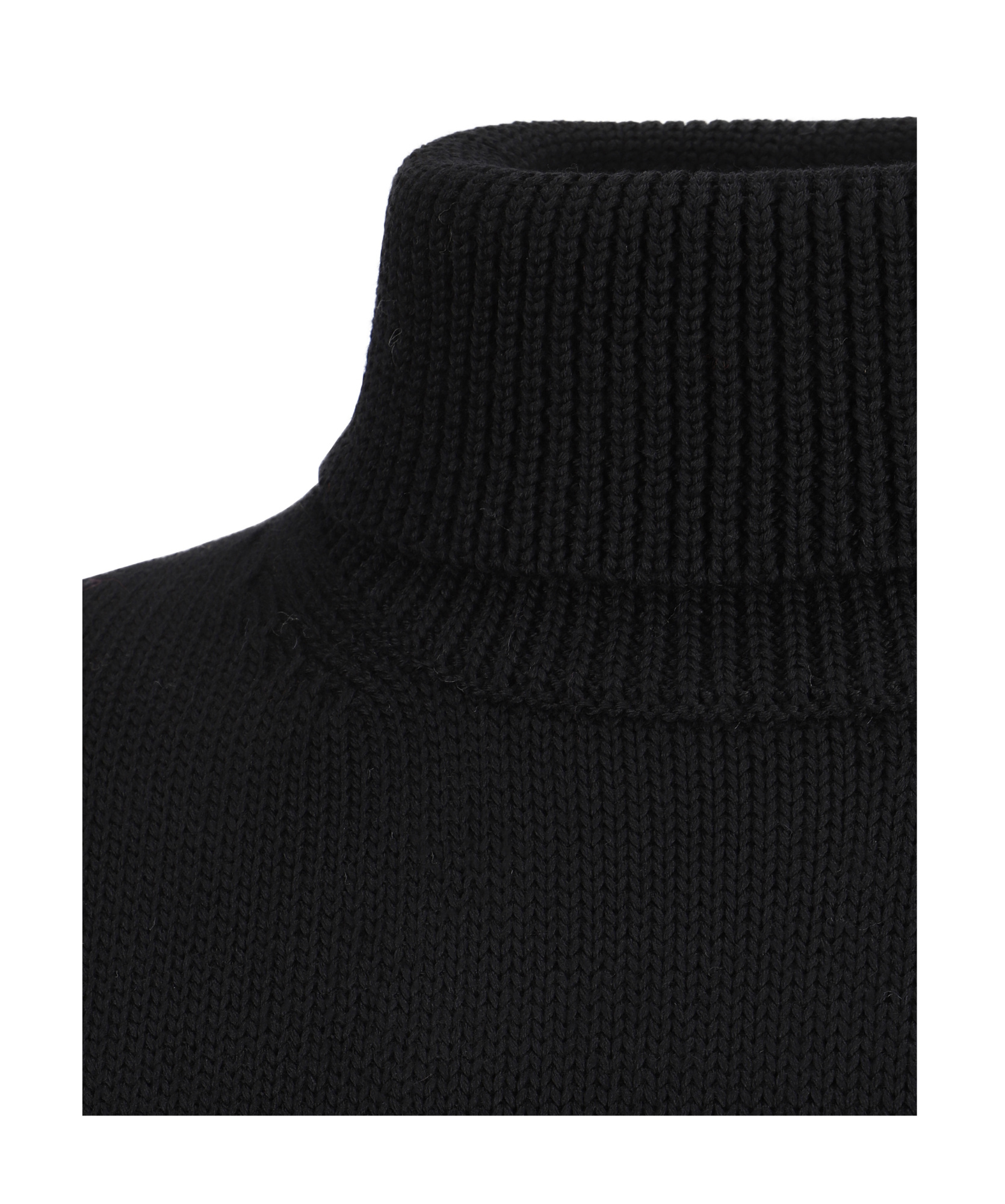 Roberto Collina Turtleneck Wool Sweater Long Sleeves In Black