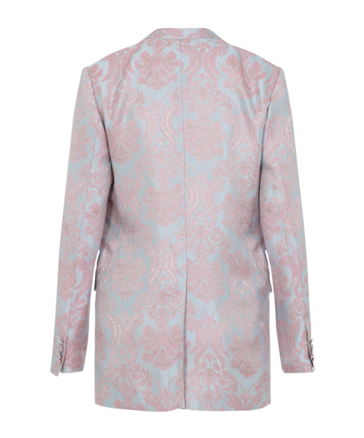 Dries Van Noten Tailored Blazer With Damask Pattern In Gray