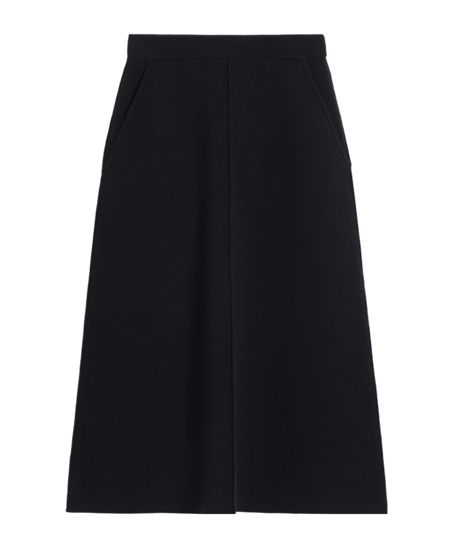 Max Mara Viscose And Wool Yarn Skirt In Blue