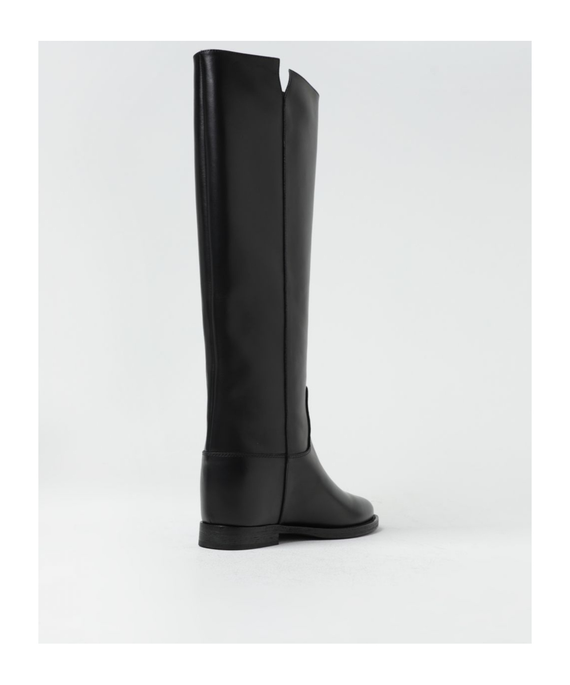 Shop Via Roma 15 Stitched Detail Boots In Black