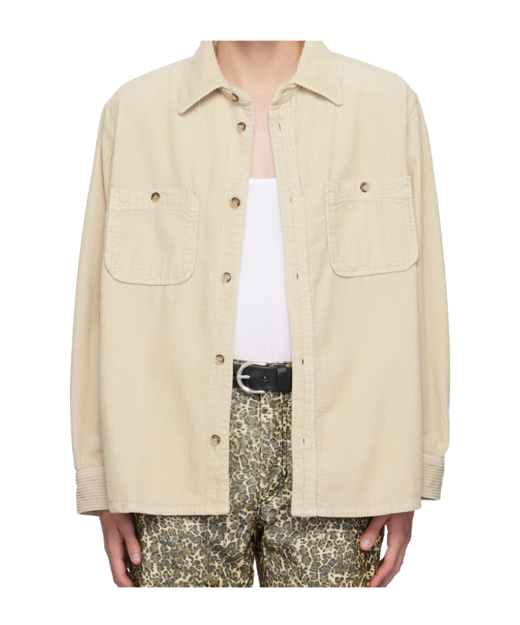 Isabel Marant Nario Cotton Corduroy Button-up Overshirt
