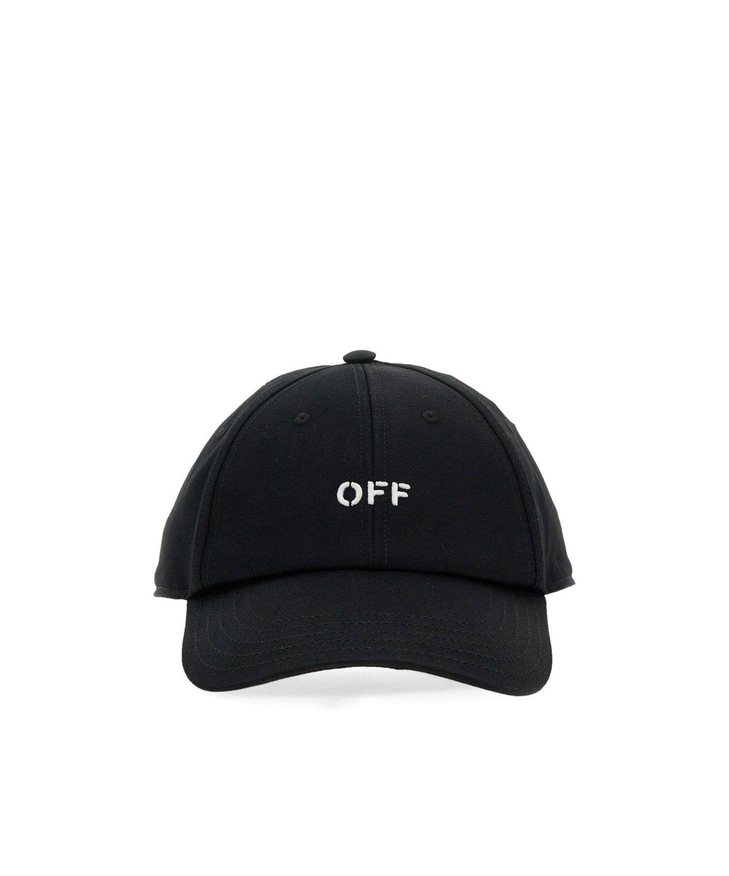 Off-white Logo-embroidered Baseball Cap With Curved Peak In Black