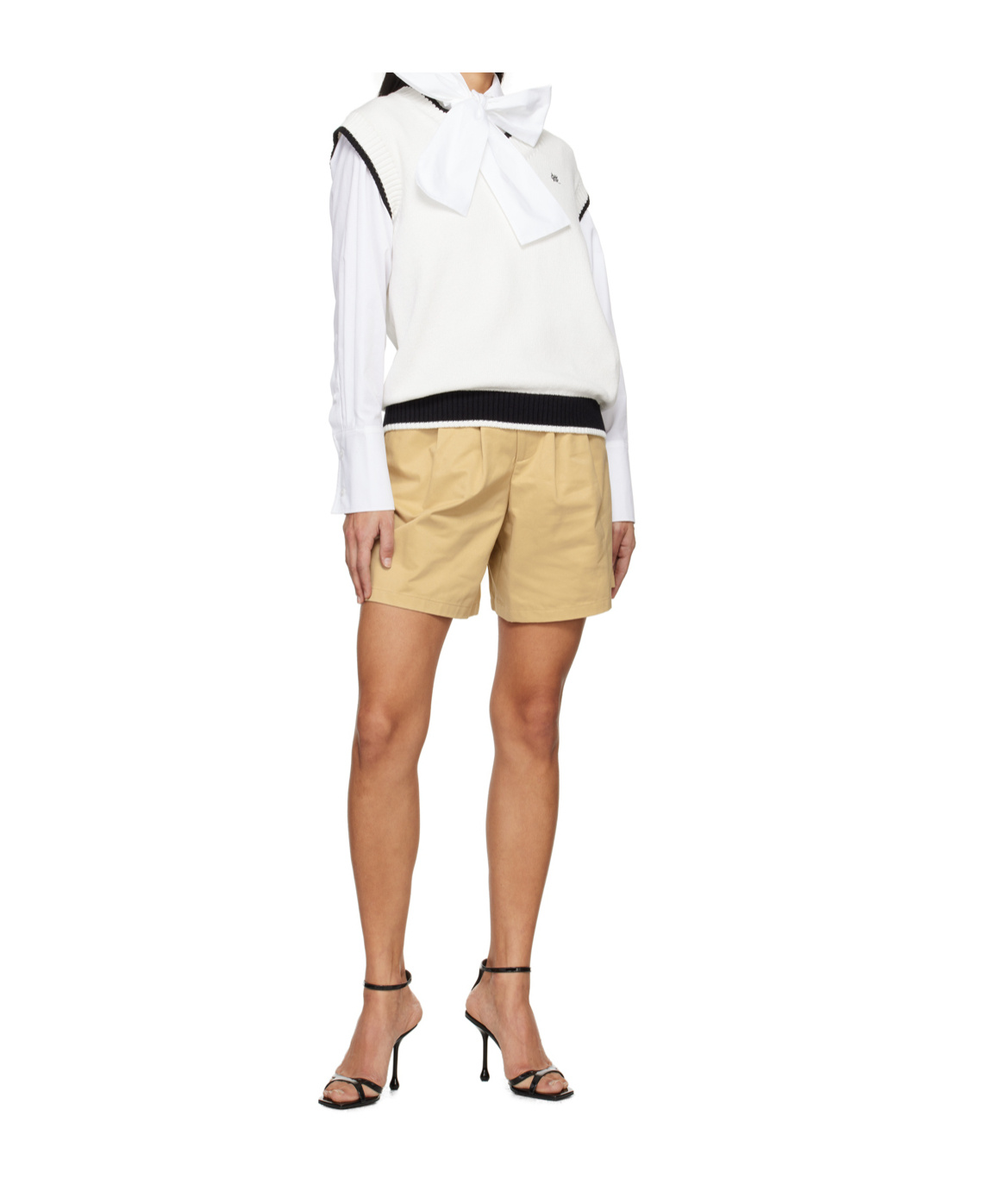 Kimhēkim Beige Pleated Shorts In Neutral