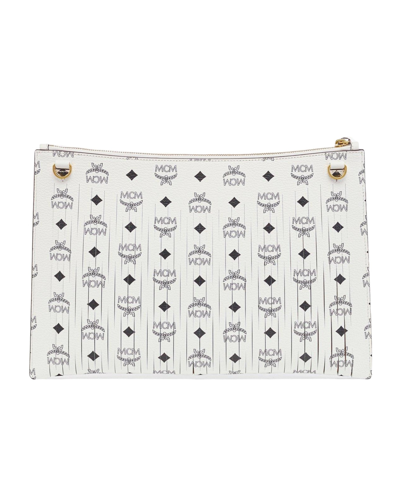 Mcm Medium Pouch-pocket Crossbody Bag In White