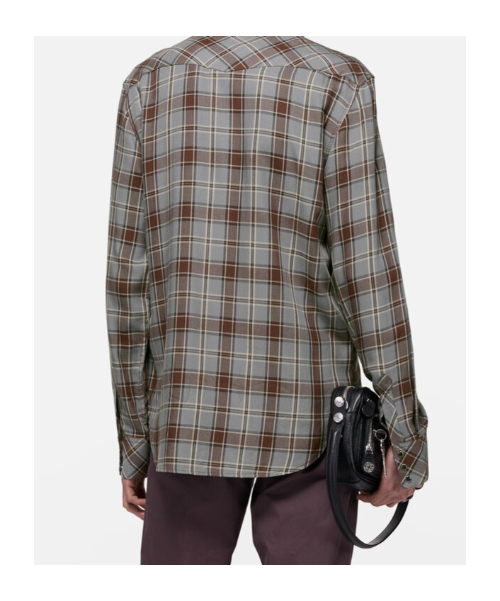 Acne Studios Checked Shirt Button Down Collar Pockets In Multi