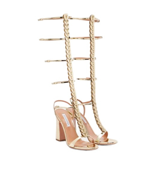 Aquazzura Destiny Gladiator 105 Sandals In Nude