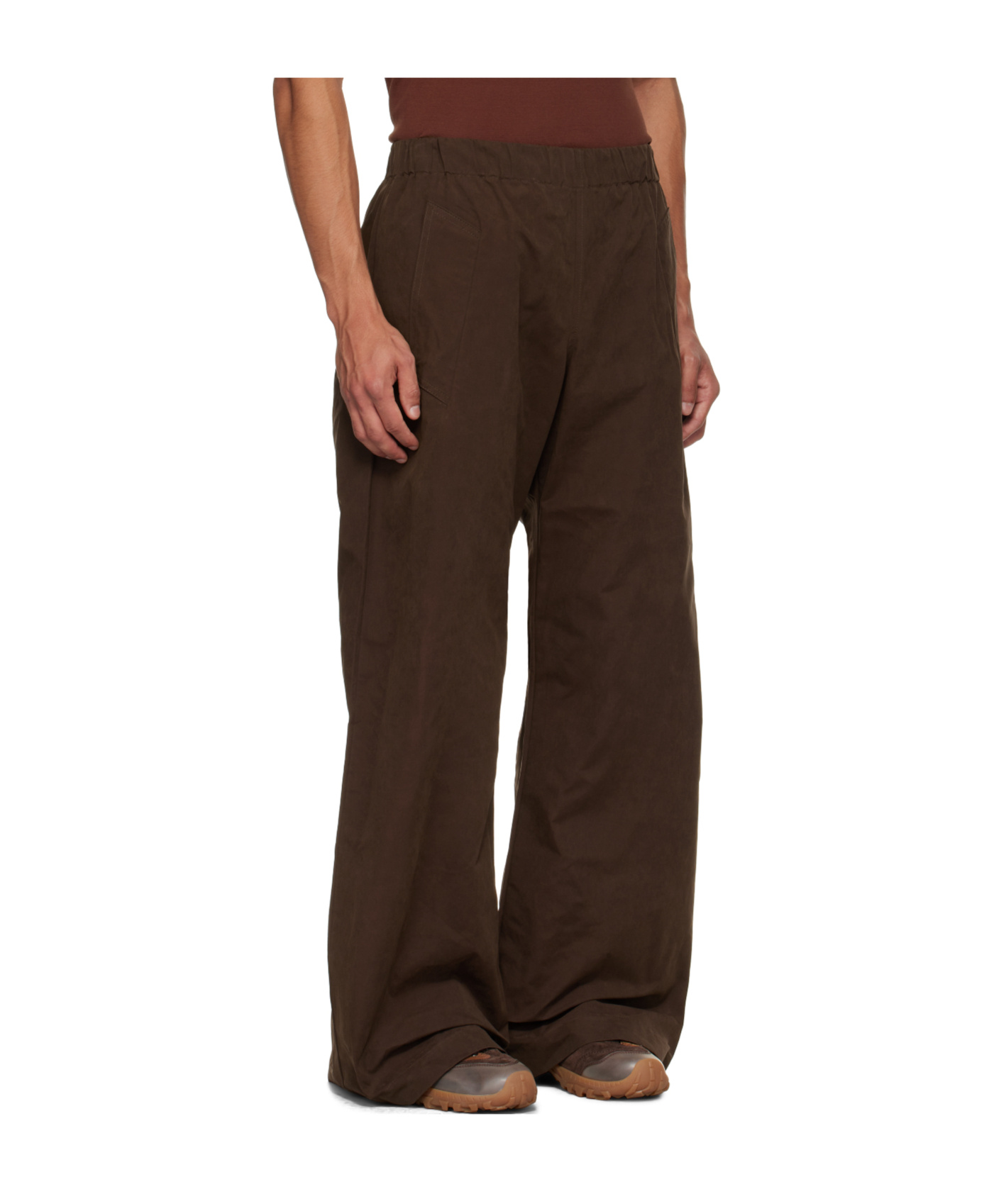 Egonlab Brown Track Trousers In Brown