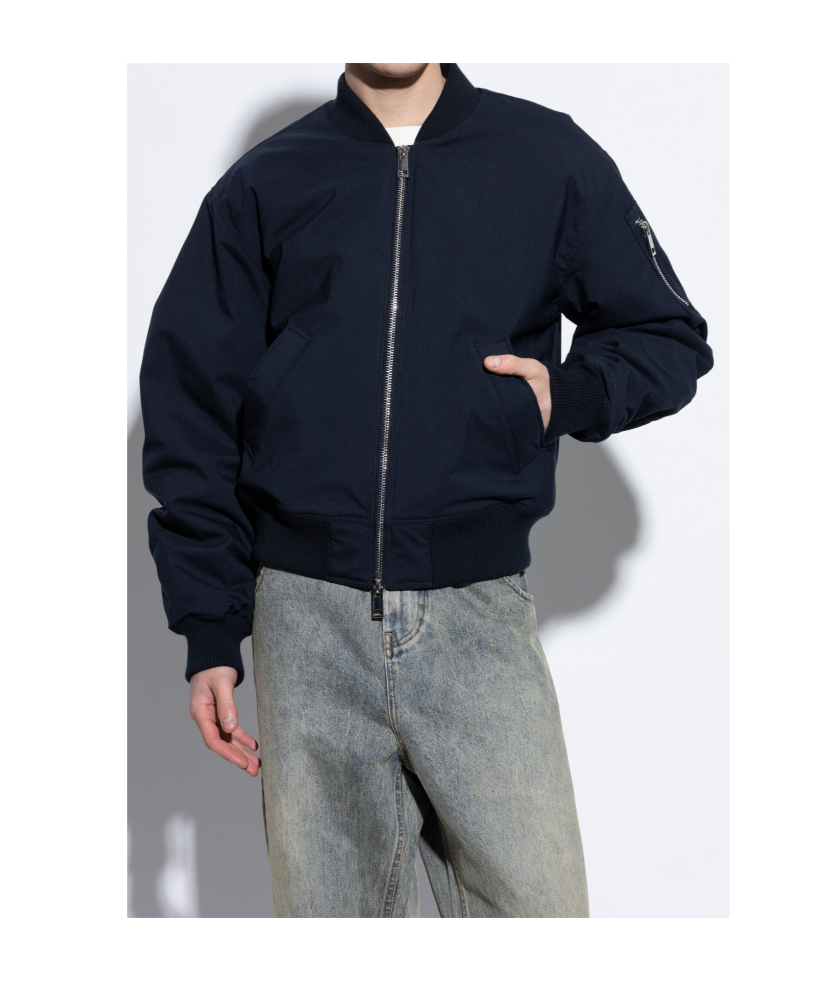 Shop Officine Generale Long-sleeved Casual Jacket In Black