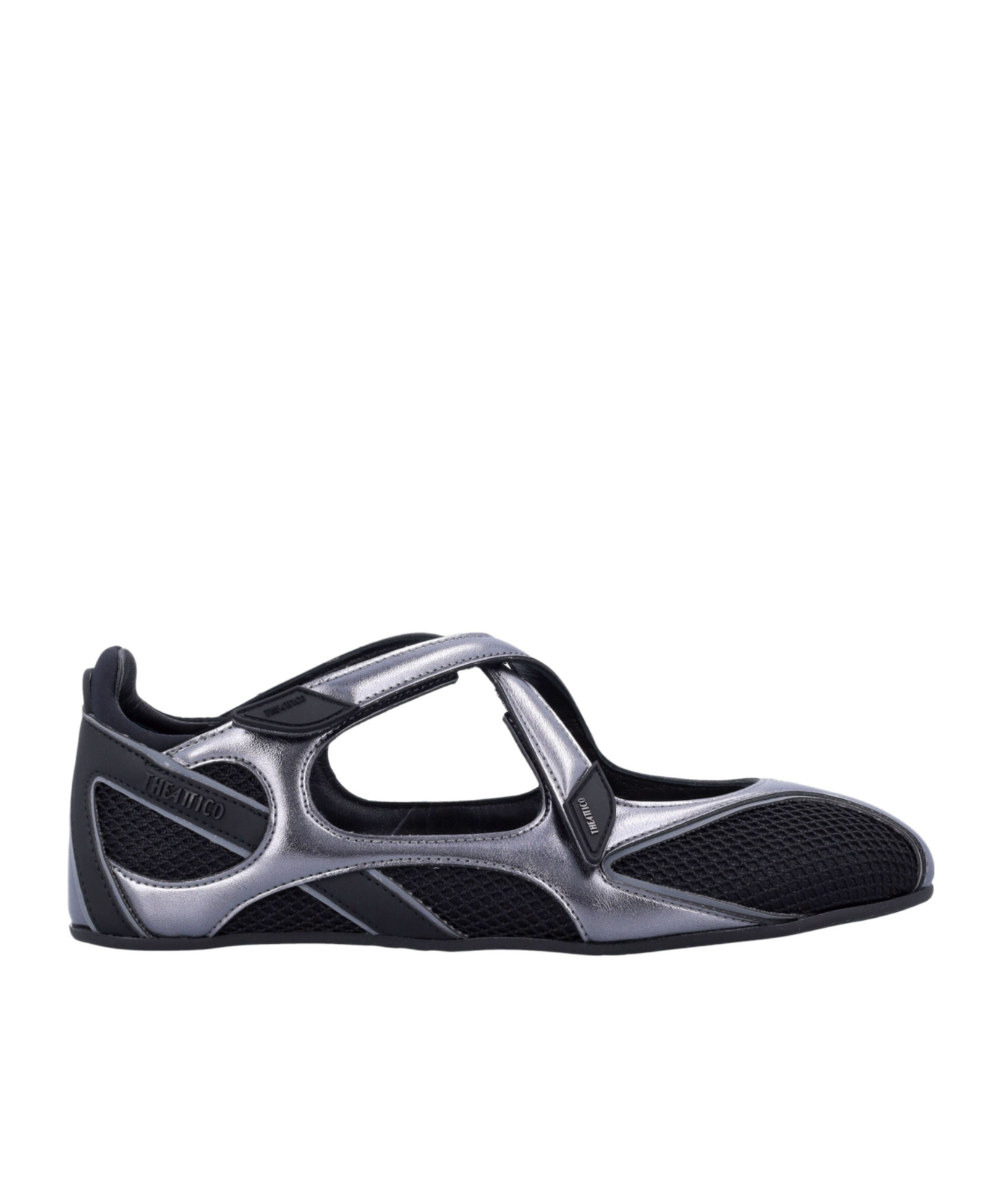 Attico Modern Flat Shoes With Cross-strap Detail In Black