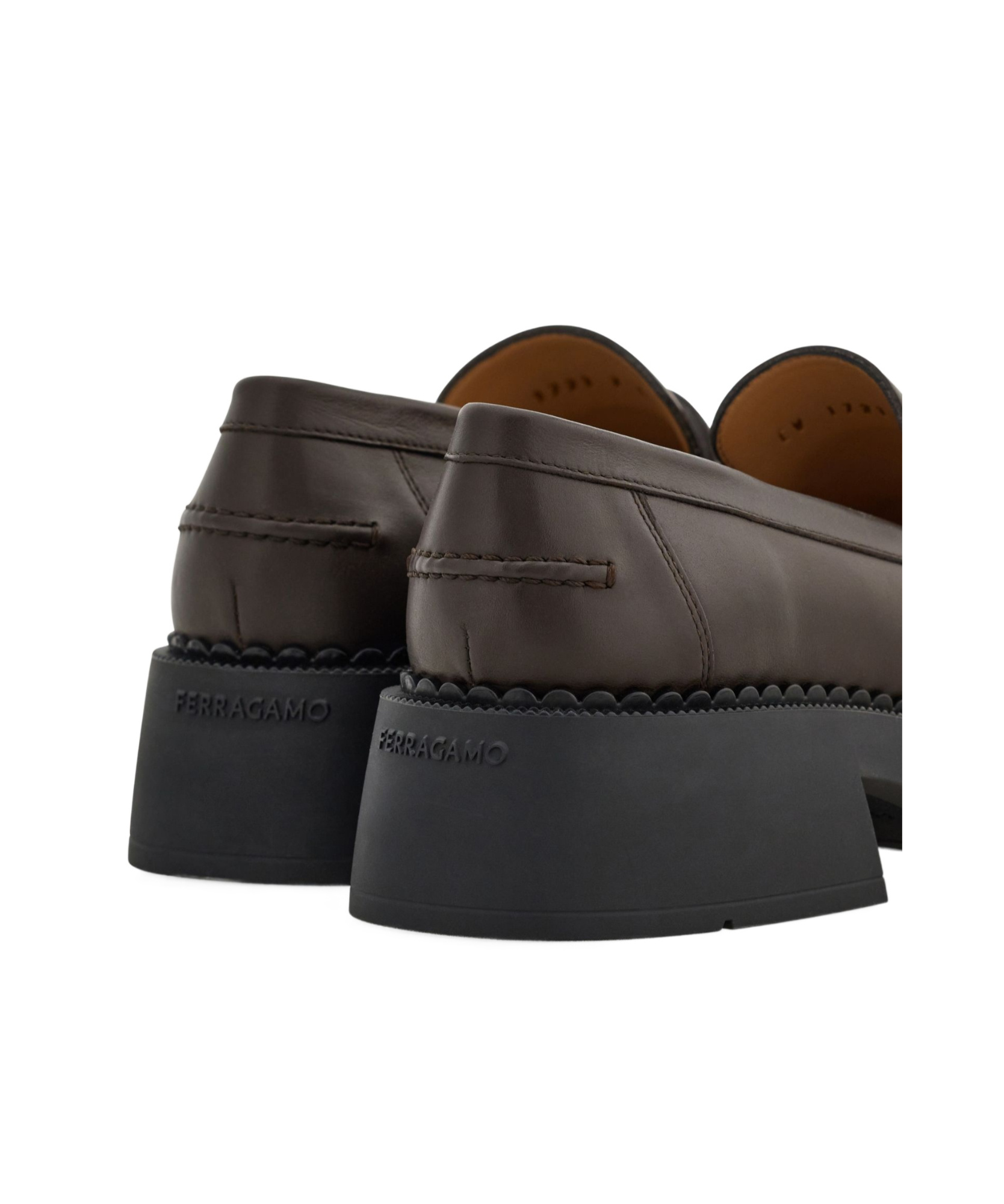 Ferragamo Caminia Buckled Platform Loafers In Green