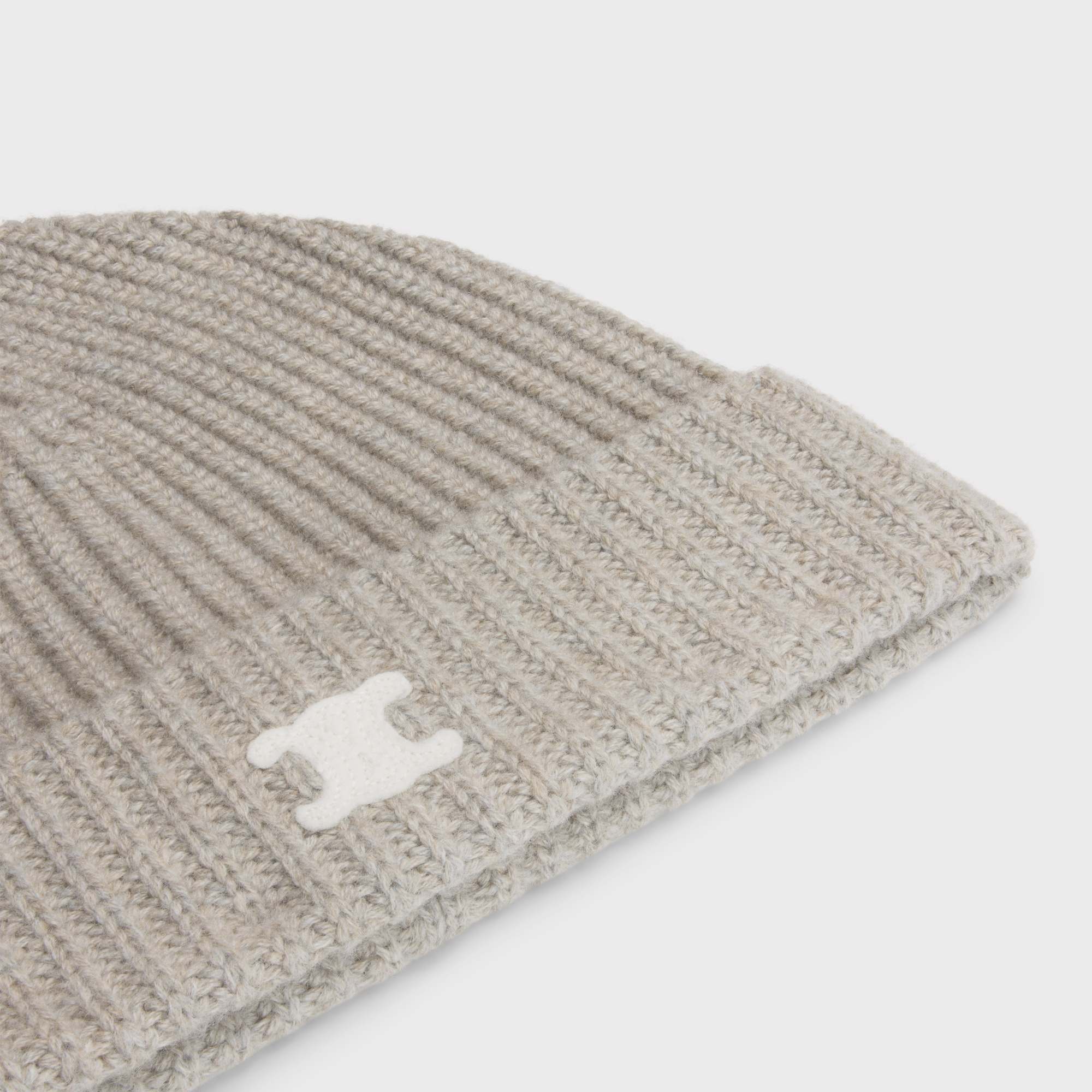 Celine Cashmere Triomphe Cap In Nude
