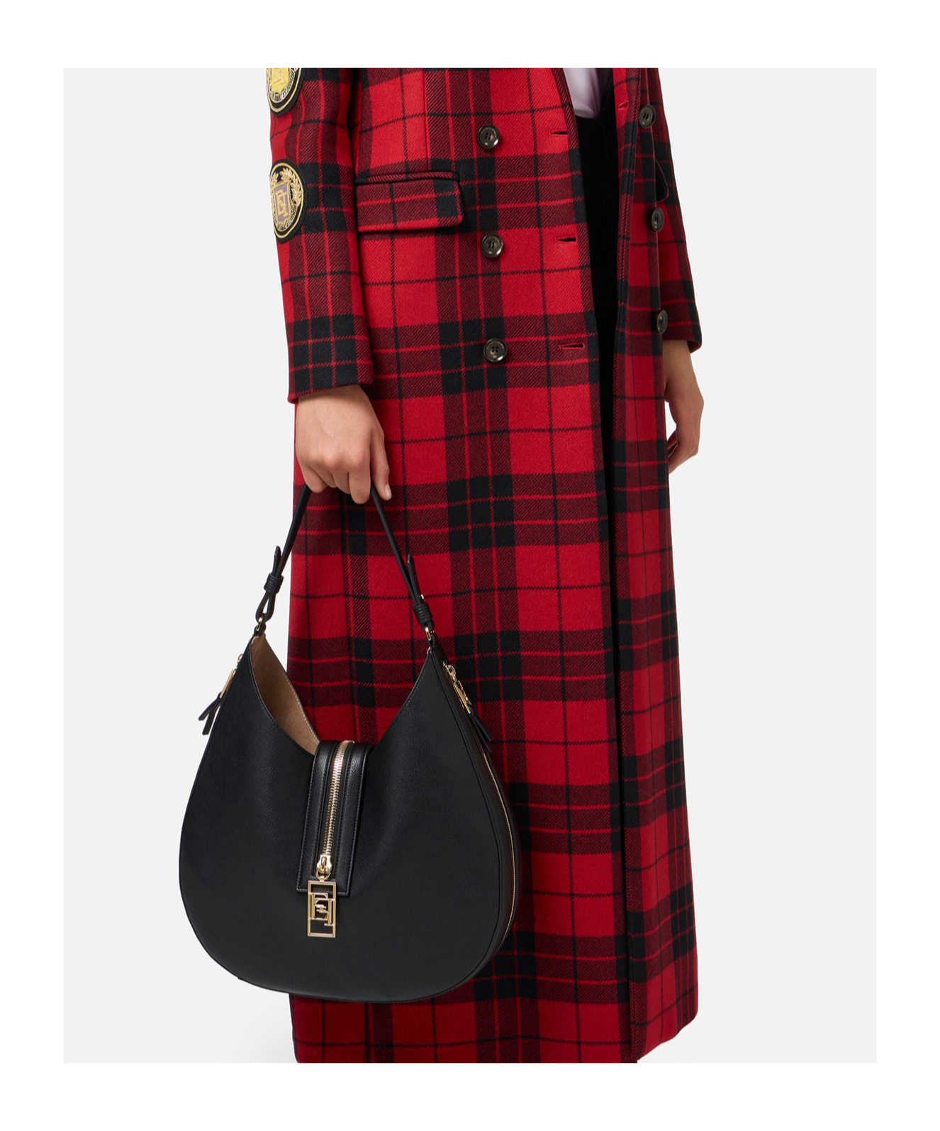 ELISABETTA FRANCHI LOGO SHOULDER BAG