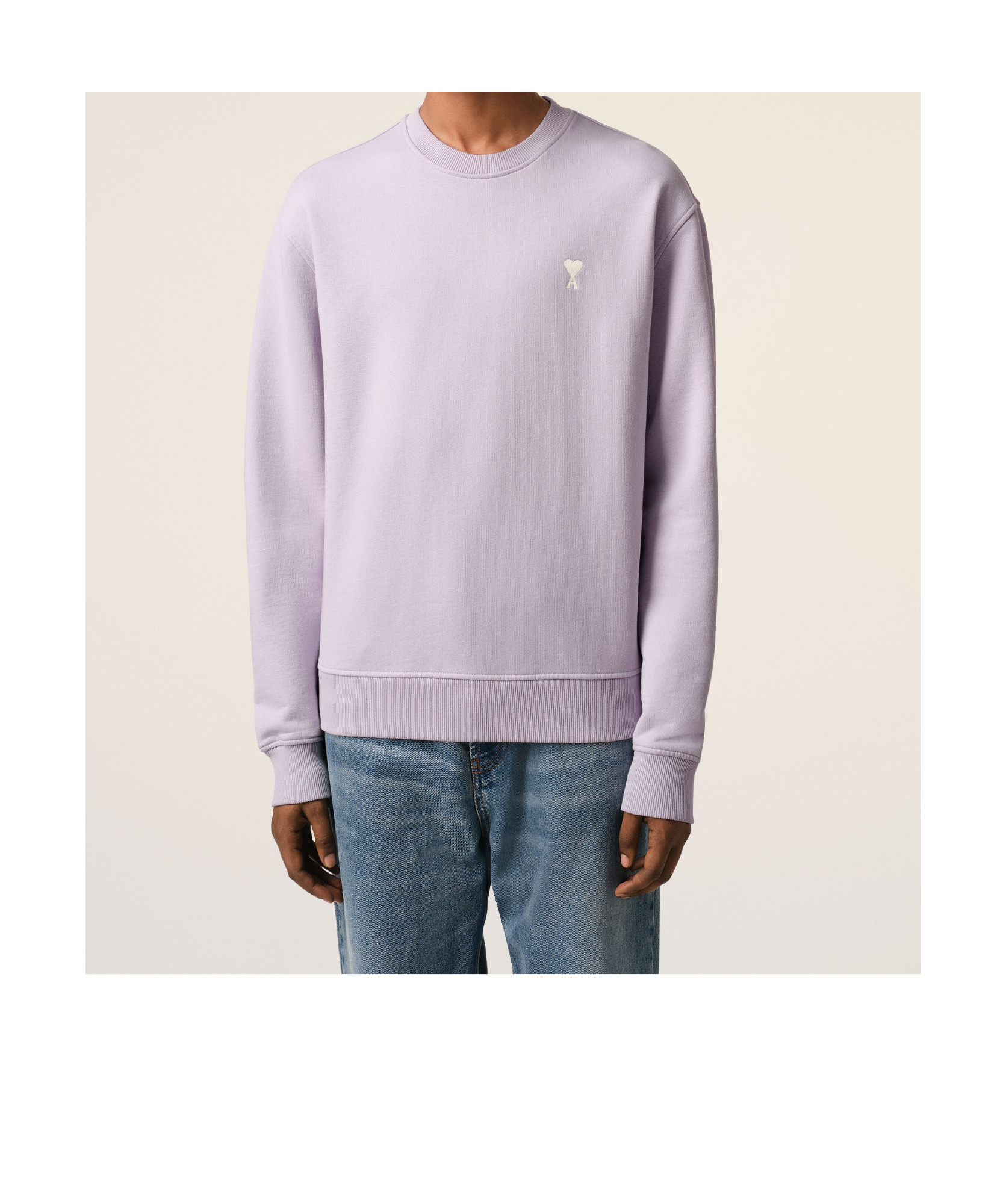 Shop Ami Alexandre Mattiussi Long-sleeved Sweater In Purple