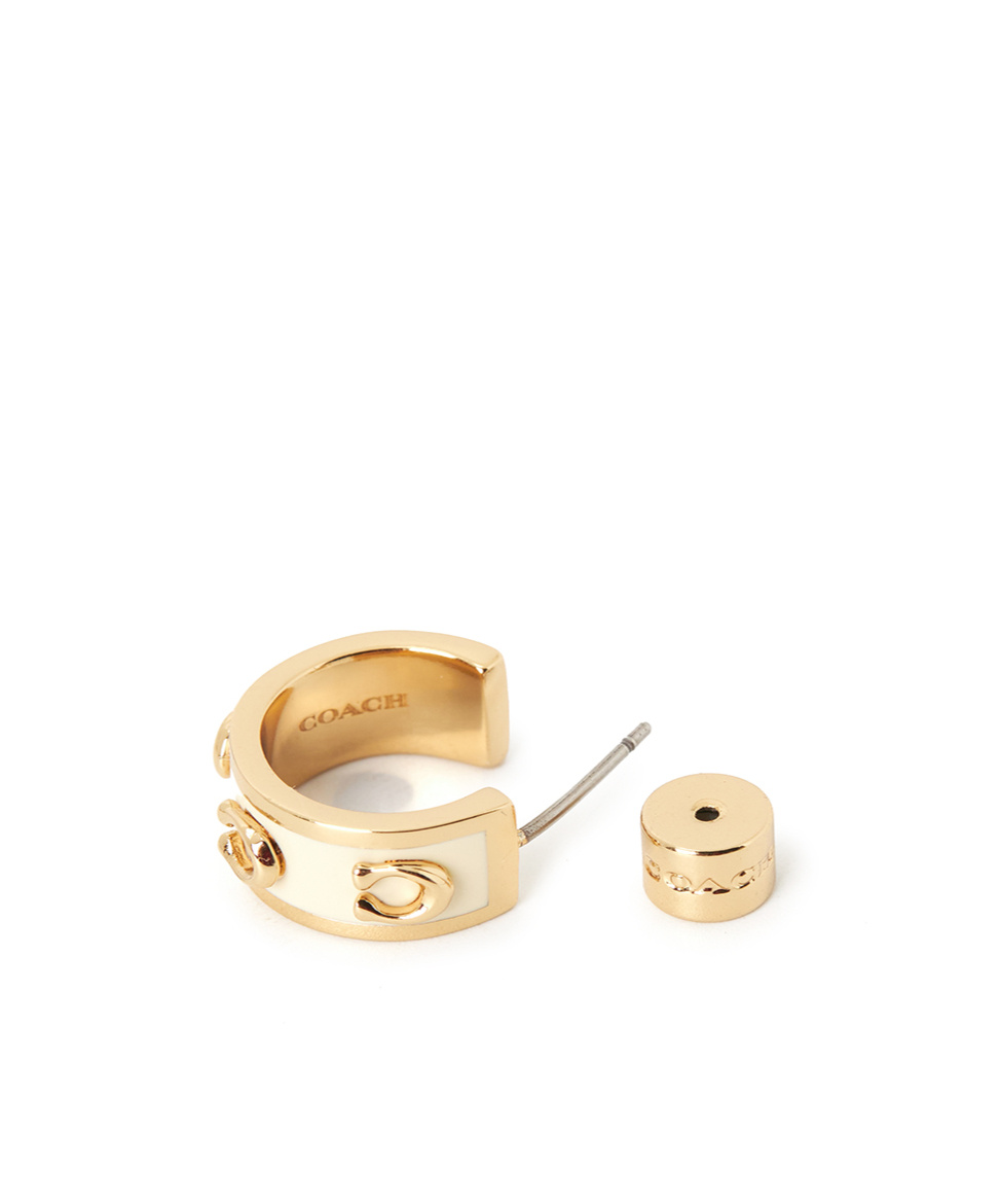 COACH ROUND EARRINGS 