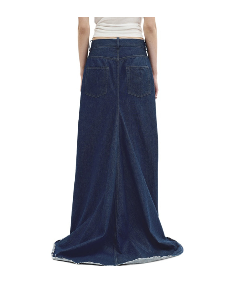 Ann Demeulemeester Goele 5 Pocket Comfort Skirt In Blue