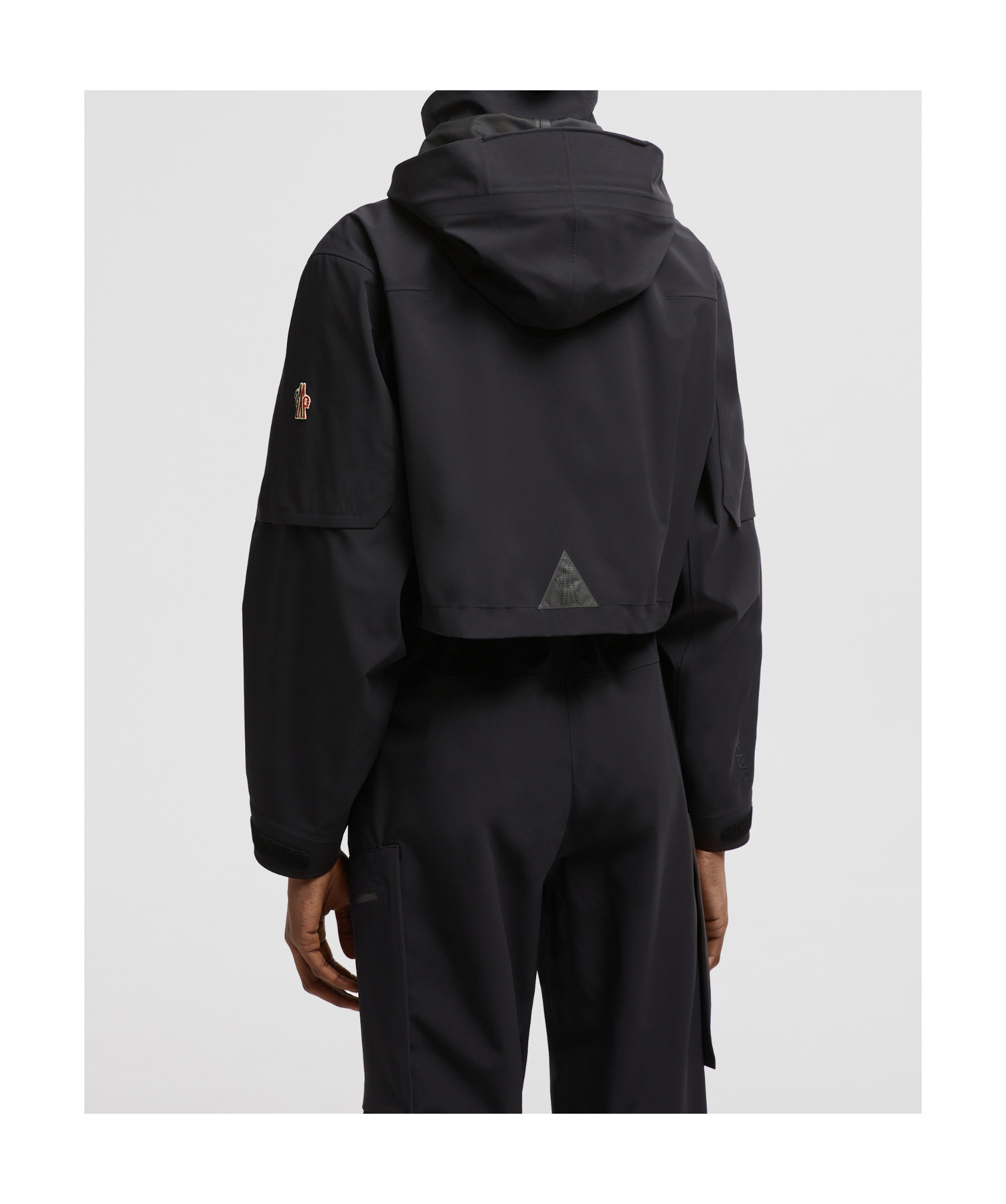 Moncler Womens Black Kibira Hooded Stretch-woven Jacket