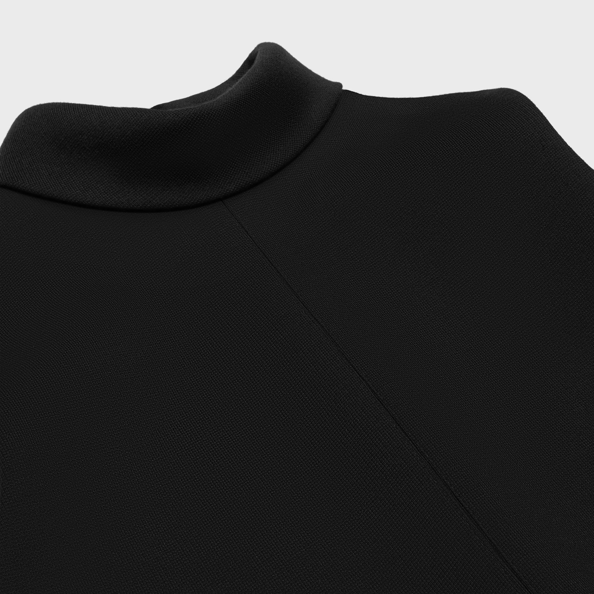 Celine Lapel Wool Knitted Vest In Black