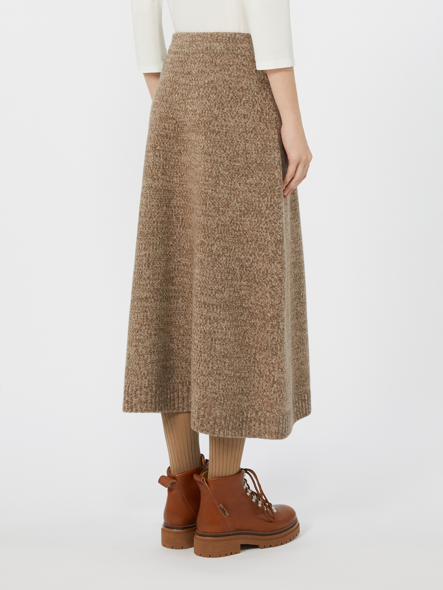 Weekend Max Mara Wool Knit Skirt In Brown