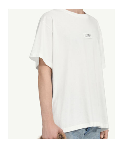 Mm6 Maison Margiela Mm6 By Maison Margiela Minimalist Logo Short Sleeve T-shirt In White