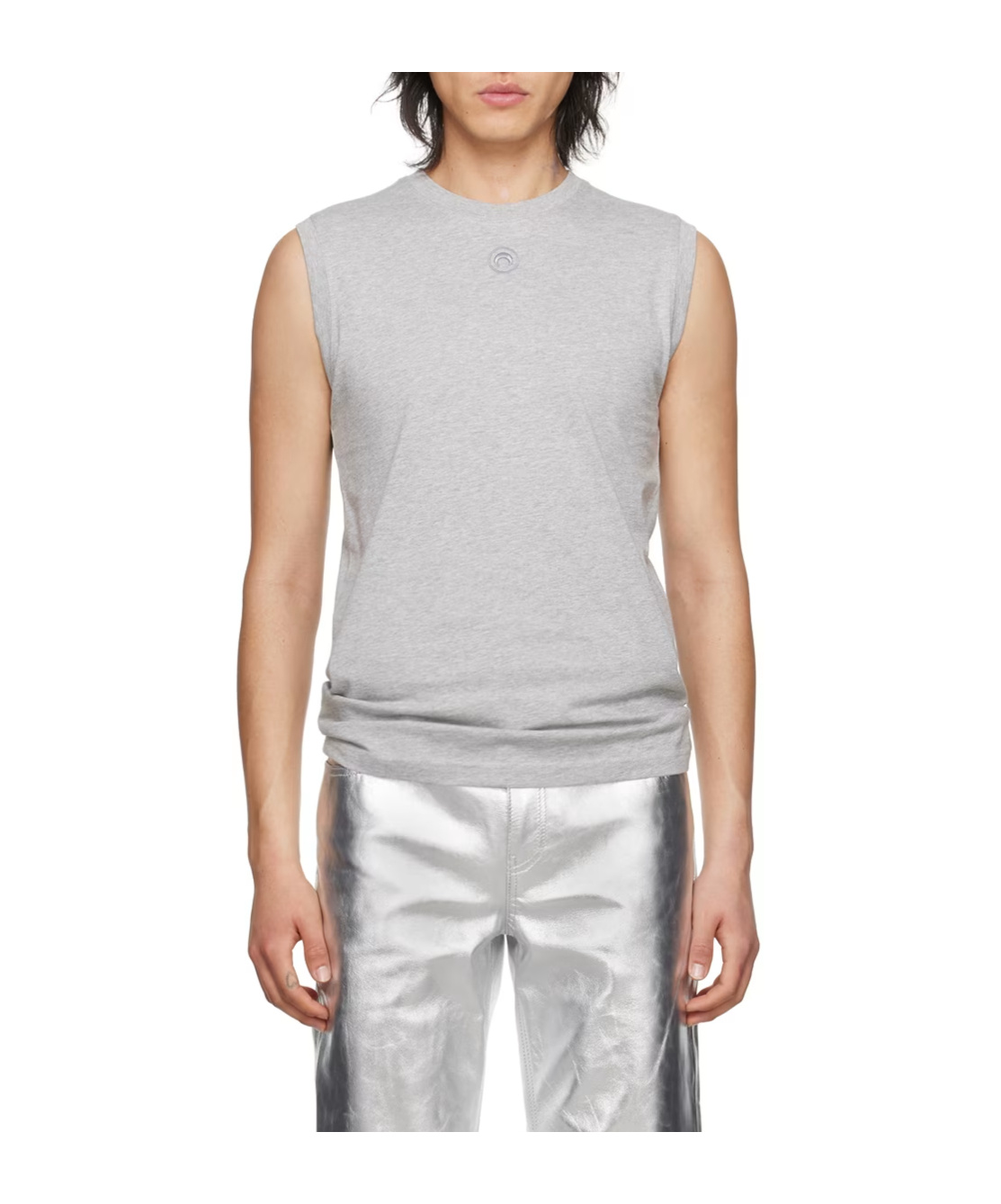 Marine Serre Plain Jersey Short-sleeved T-shirt In White
