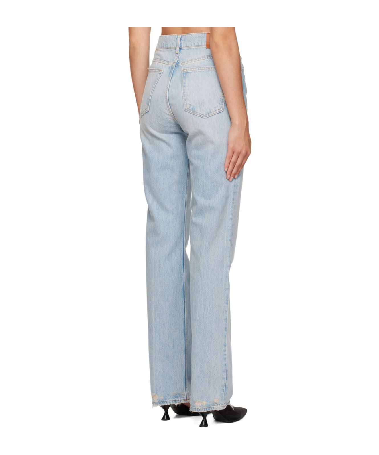 Anine Bing Olsen Straight-leg Jeans In Gray