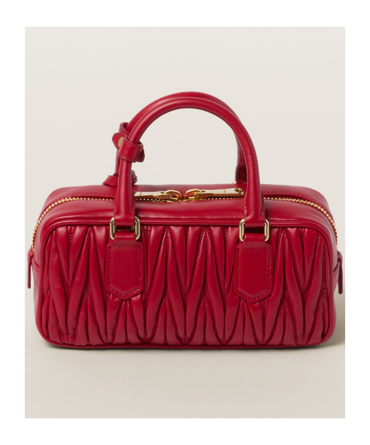 Miu Miu Arcadie Matelasse Bag In Red