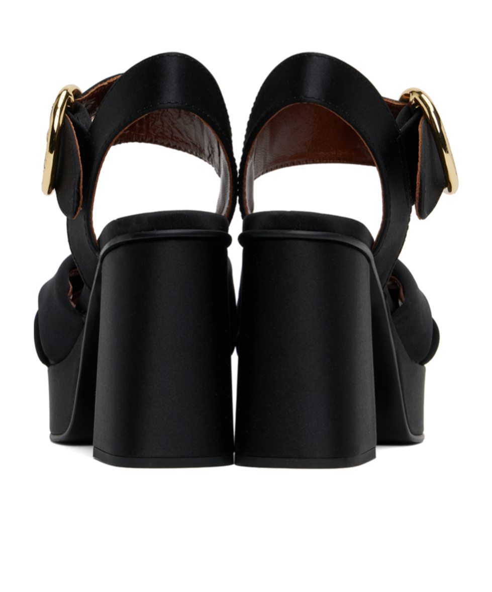 See By Chloé Black Lyna Heeled Sandals In Black