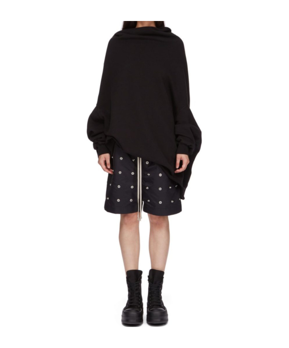 Shop Rick Owens Drkshdw Eyelet-detail Wide-leg Shorts In Black